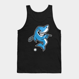 Shark Golf Player Golfer Golfing Funny Kids Boys design Tank Top